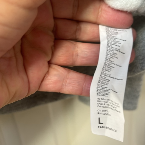 Fabletics Pullover Colorblock Blue and Grey Athletic Sweatshirt L Super Soft - Picture 6 of 8